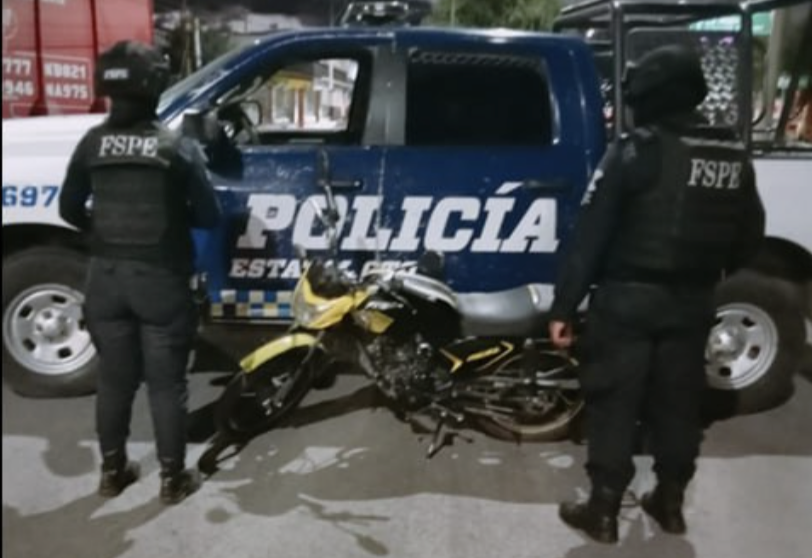 En distintas acciones en Pénjamo las FSPE detienen a sujeto con droga y aseguran moto robada
